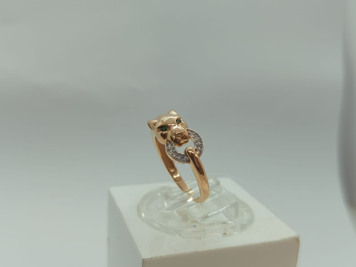 КОЛЬЦО С КАМНЯМИ (Au 585)