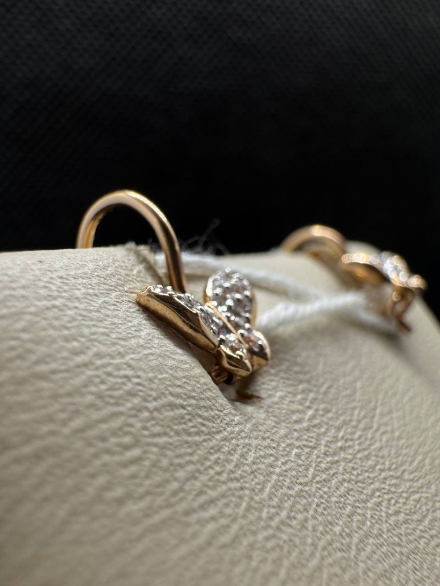 СКМИ585 СЕРЬГИ С КАМНЯМИ (Au 585)