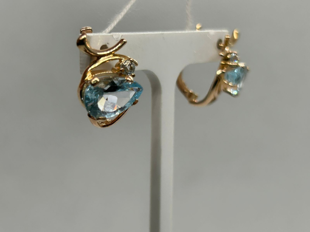 СКМИ585 СЕРЬГИ С КАМНЯМИ (Au 585)