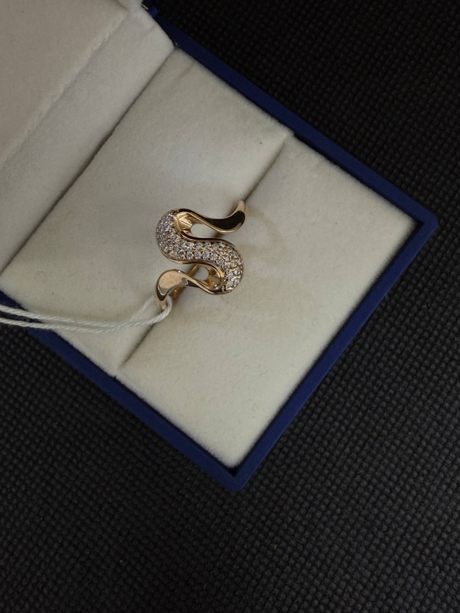 КОЛЬЦО С КАМНЯМИ (Au 585)