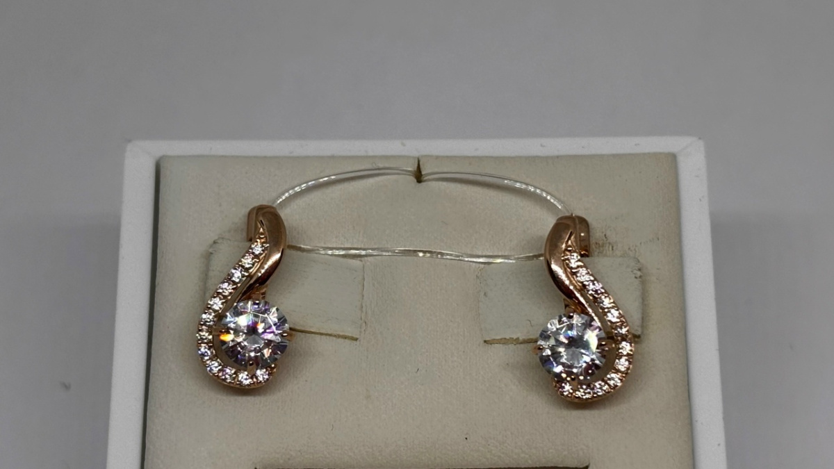 СЕРЬГИ С КАМНЯМИ (Au 585)