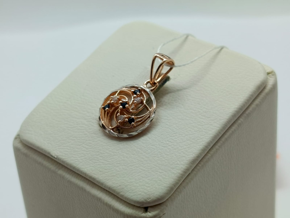 ПОДКМИ585 ПОДВЕСКА С КАМНЯМИ (Au 585)