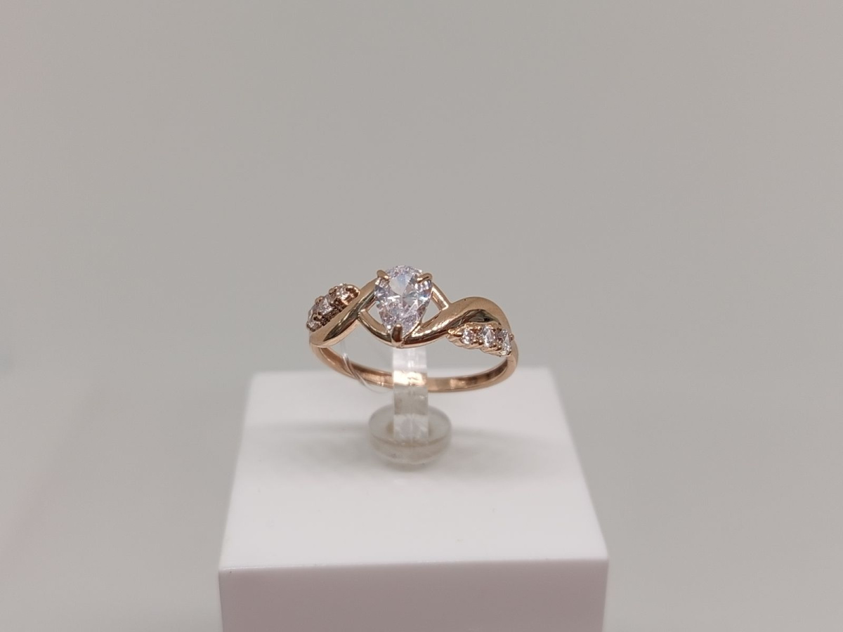 КОЛЬЦО С КАМНЯМИ (Au 585)