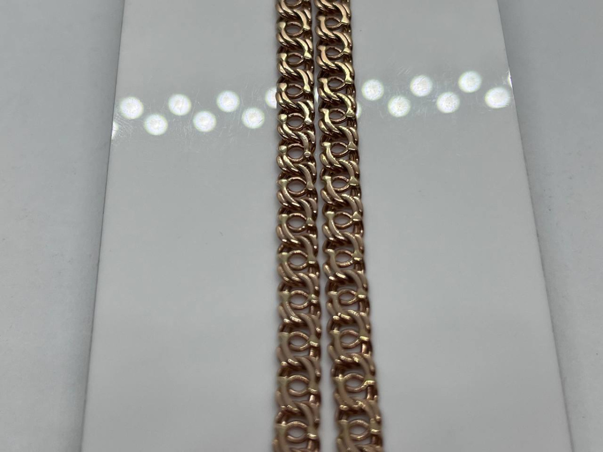 ЦЛБА585 ЦЕПЬ ПОЛНОВЕСНАЯ Бисмарк арабский (Au 585)