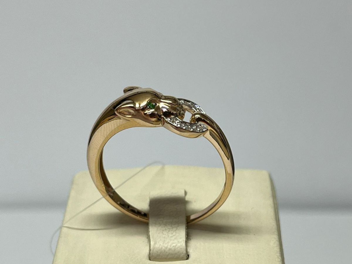 КОЛЬЦО С КАМНЯМИ (Au 585)