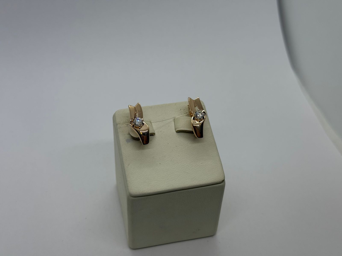 СЕРЬГИ С КАМНЕМ (Au 585)