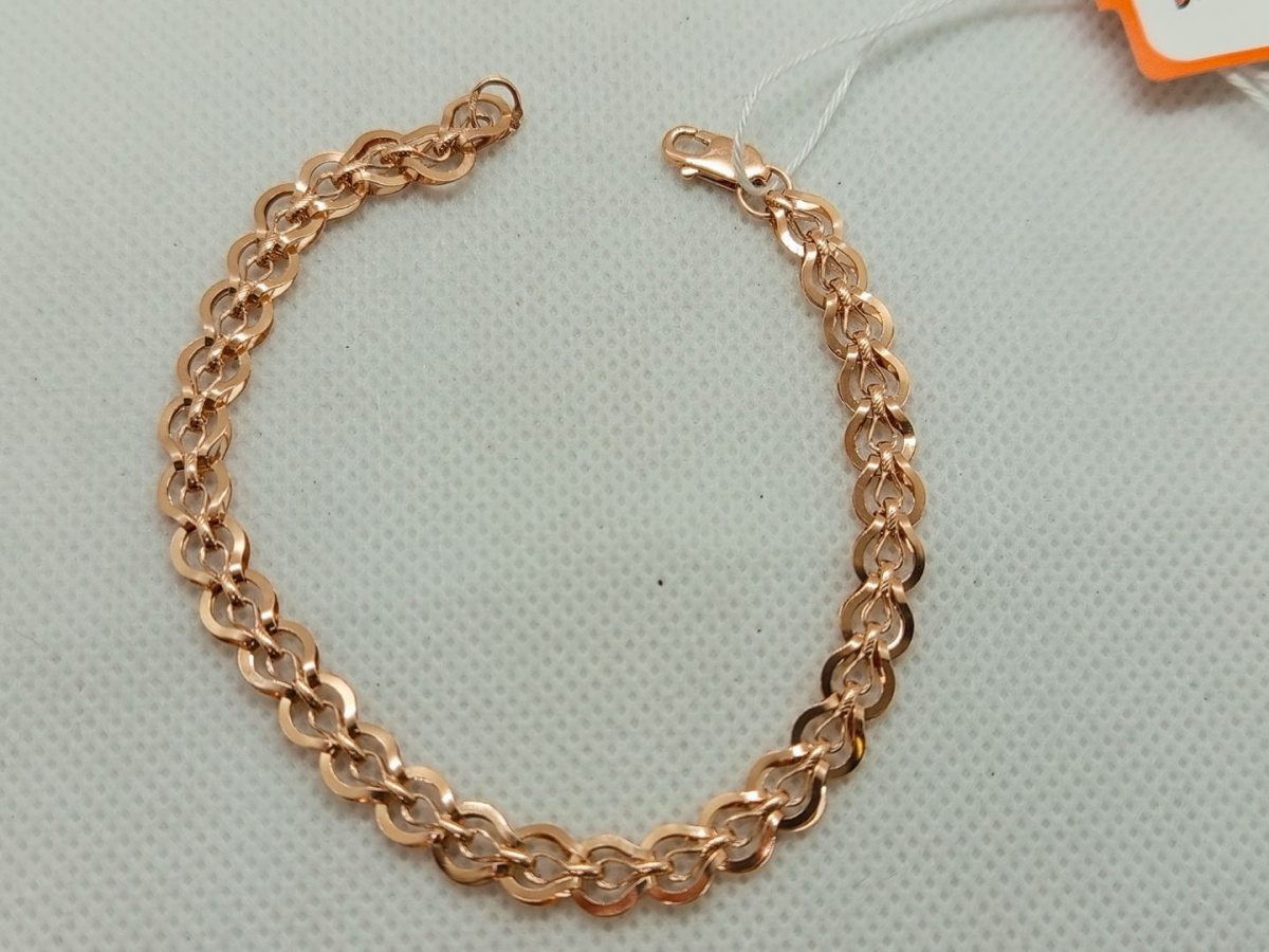 БРАСЛЕТ ПОЛНОВЕСНЫЙ Штамповка Au 585