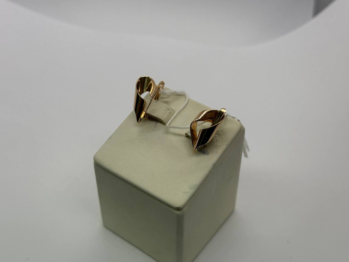 СБКМ585 СЕРЬГИ БЕЗ КАМНЯ (Au 585)