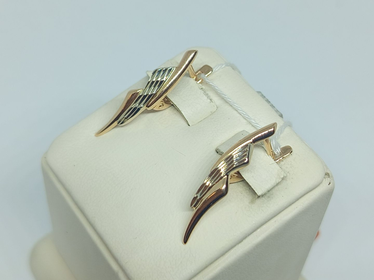 СЕРЬГИ БЕЗ КАМНЯ (Au 585)