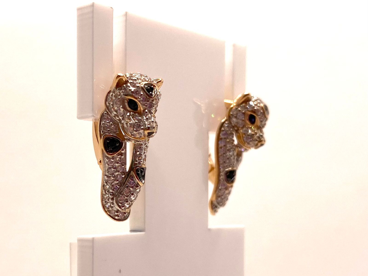 СЕРЬГИ С КАМНЯМИ (Au 585)