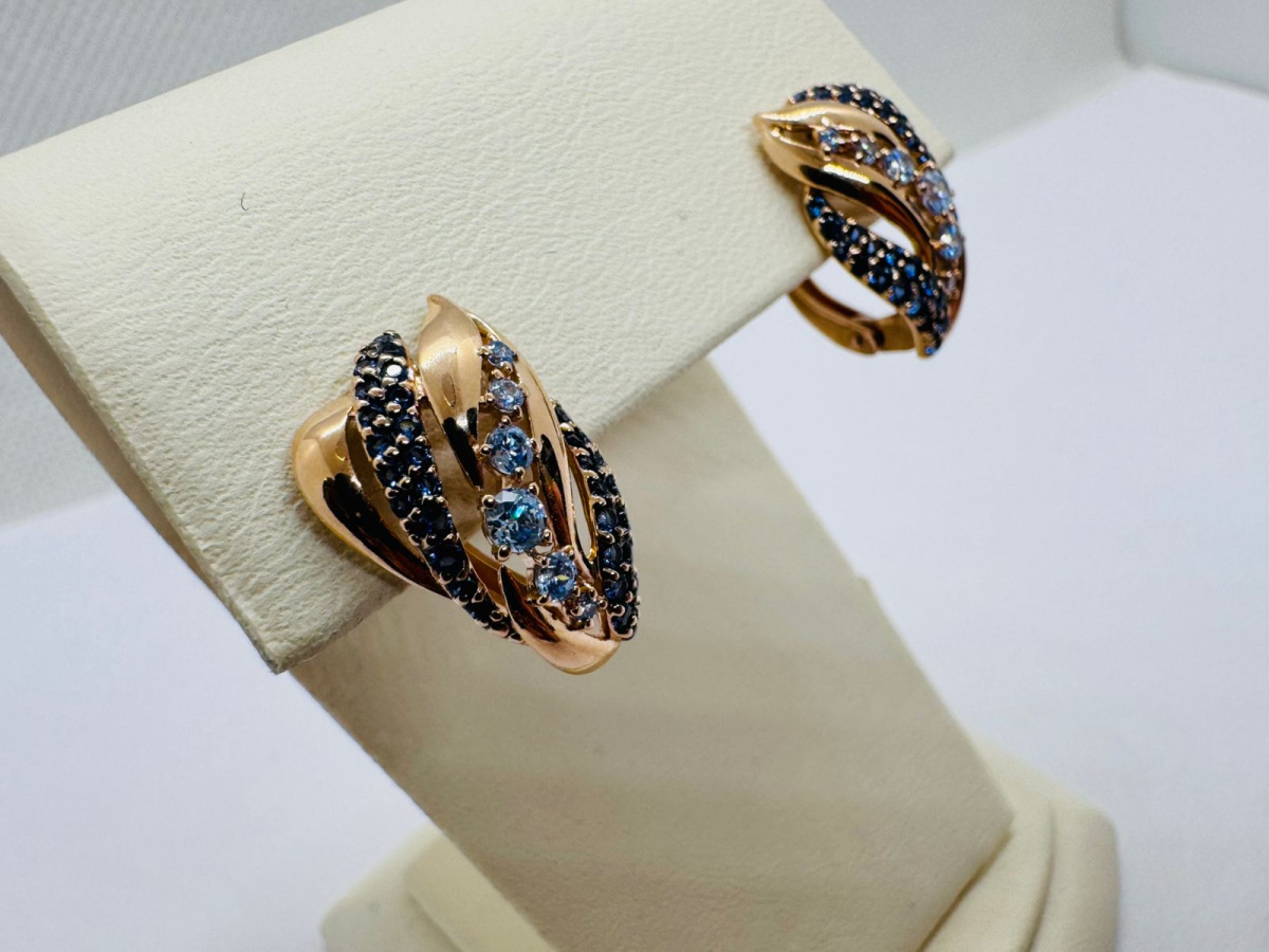 СЕРЬГИ С КАМНЯМИ (Au 585)