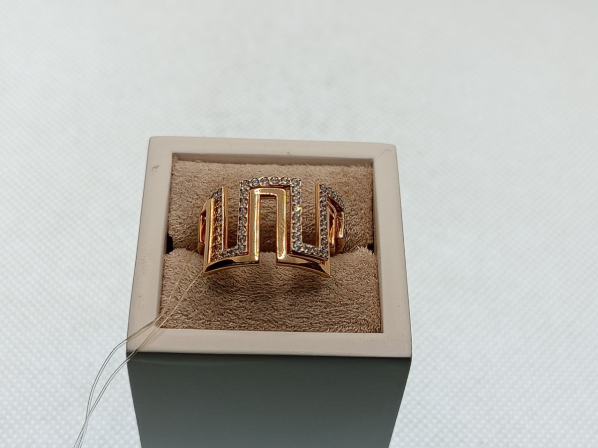 КОЛЬЦО С КАМНЯМИ (Au 585)