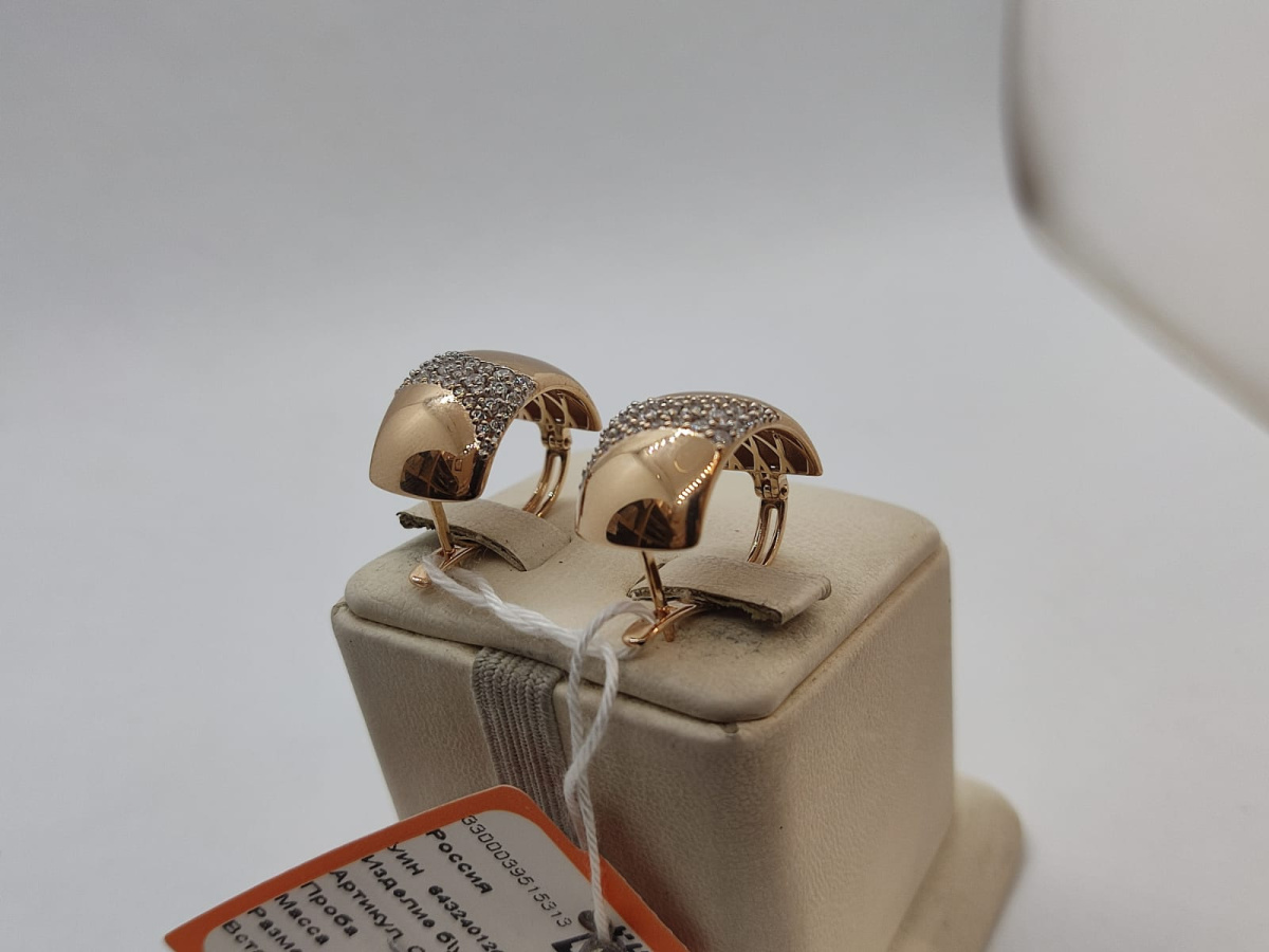 СКМИ585 СЕРЬГИ С КАМНЯМИ (Au 585)