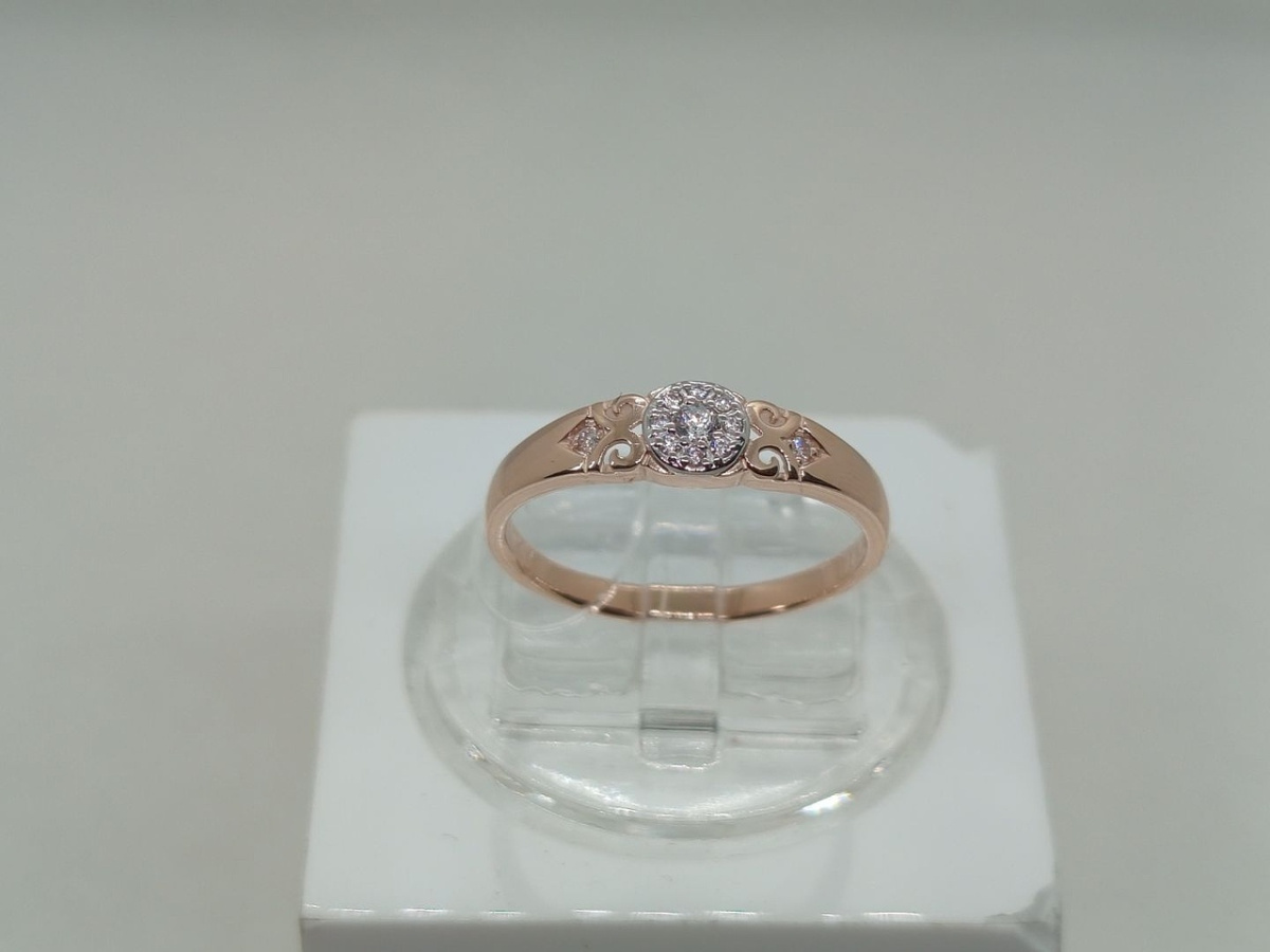 КОЛЬЦО С КАМНЯМИ (Au 585)