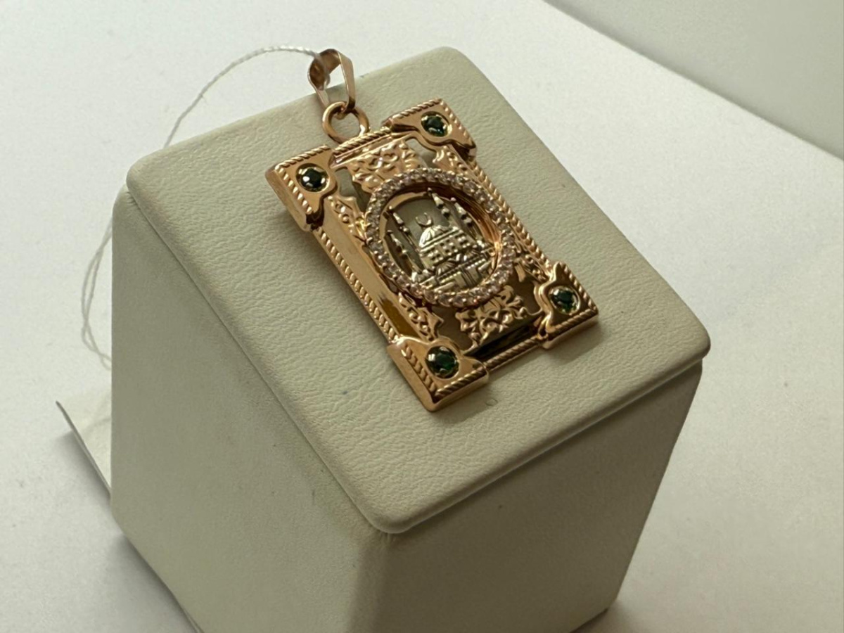 ПОДВЕСКА МЕЧЕТЬ с камнями (Au 585)