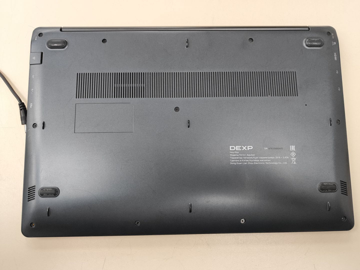 Ноутбук Dexp Aquilon C15-I5W302; Core i5-1035G1, Intel UHD Graphics, 8 Гб, 256 Гб, Нет