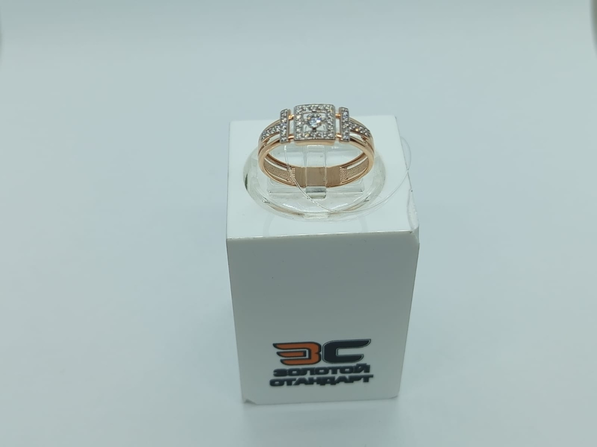 КОЛЬЦО С КАМНЯМИ (Au 585)