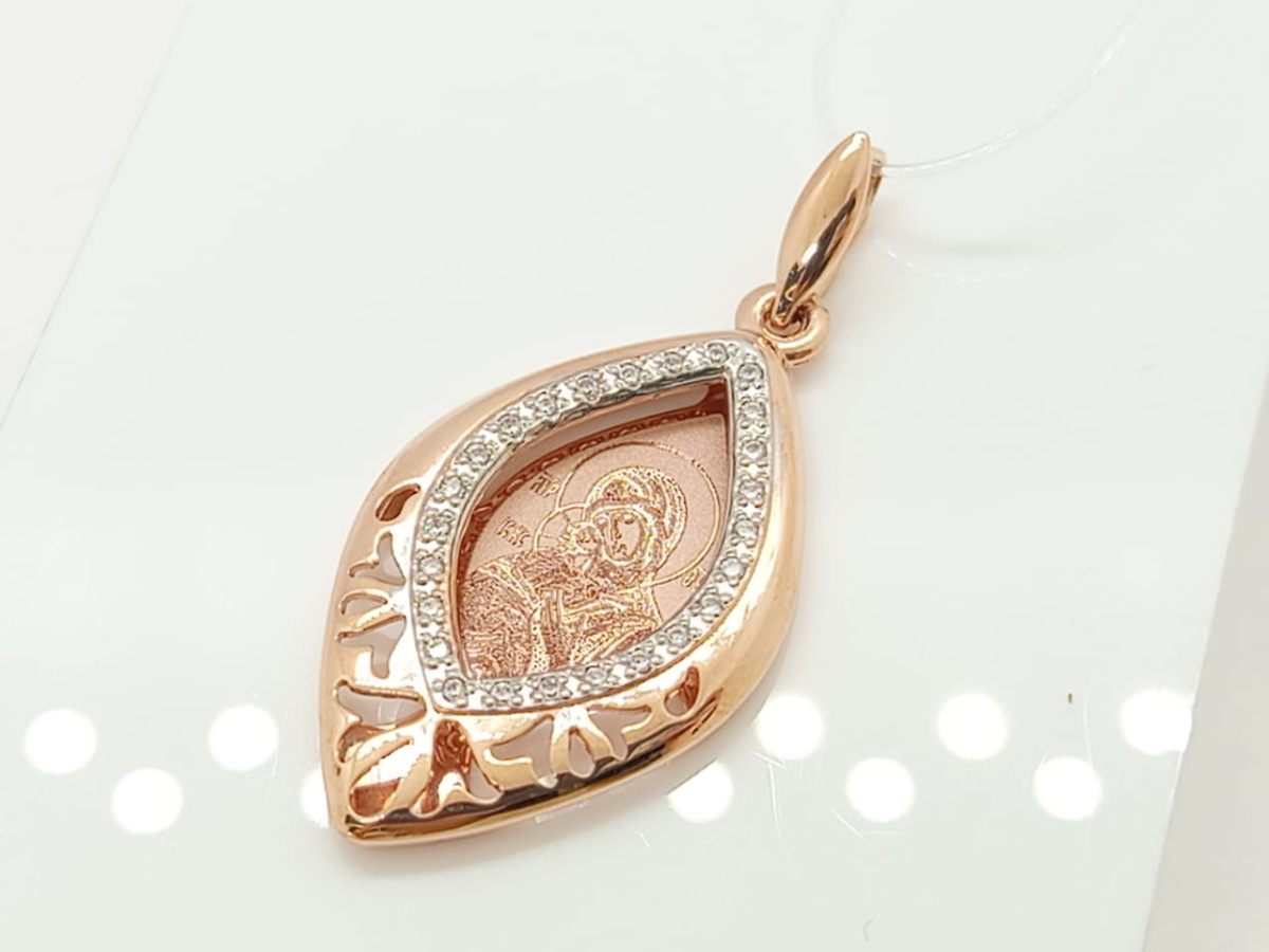 ПОДВЕСКА ИКОНА с камнями (Au 585)