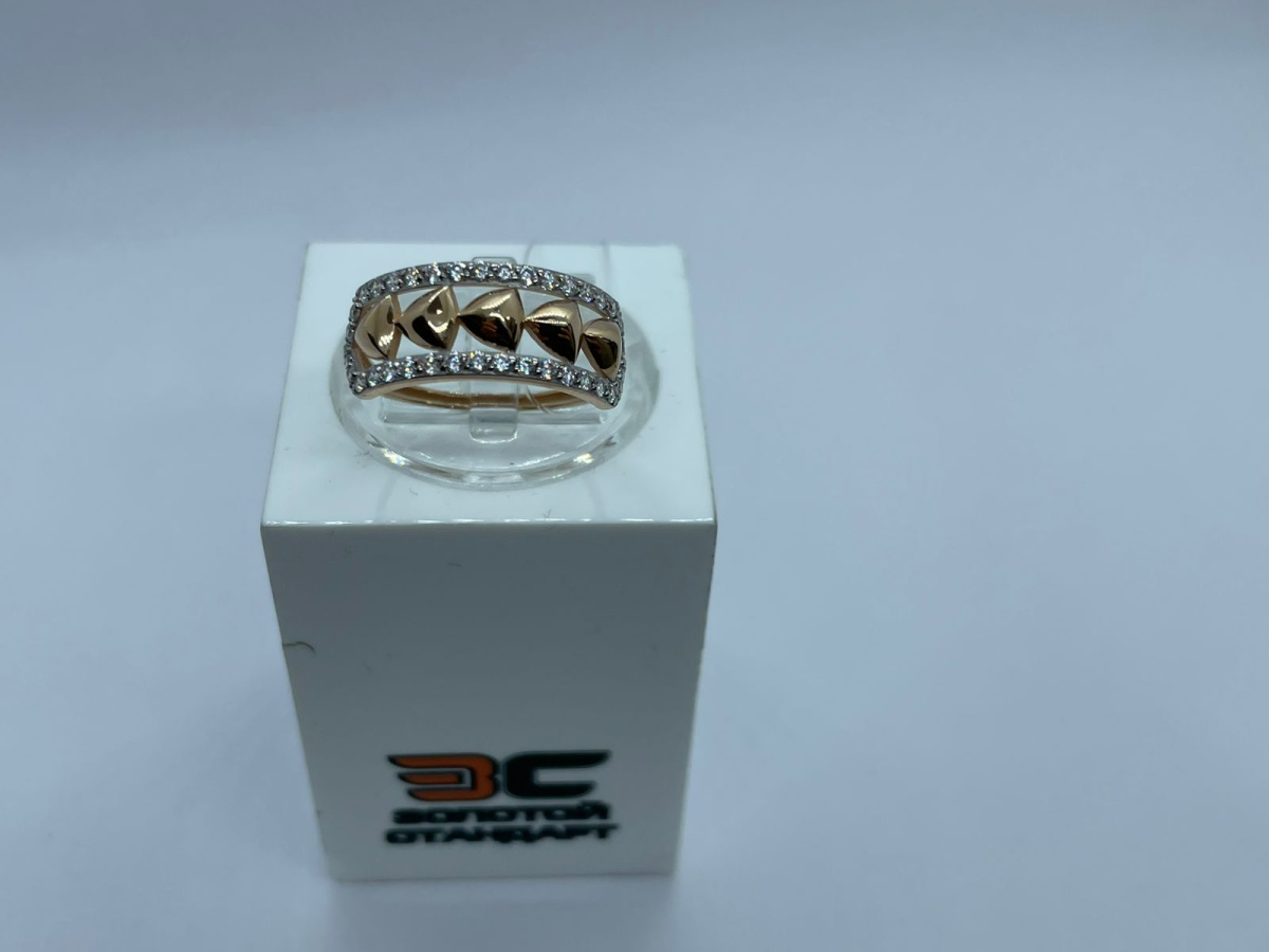 КОЛЬЦО С КАМНЯМИ (Au 585)