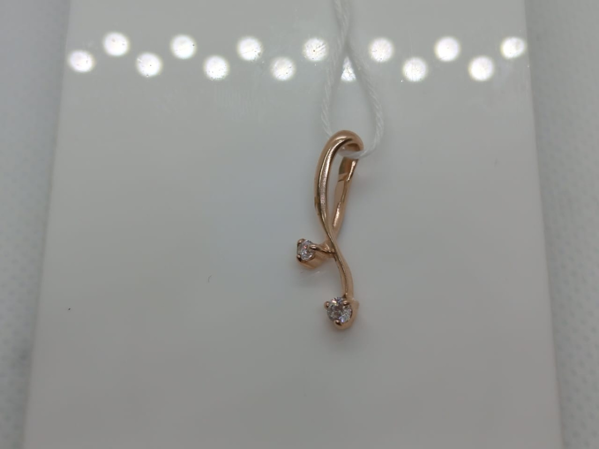 ПОДКМИ585 ПОДВЕСКА С КАМНЯМИ (Au 585)