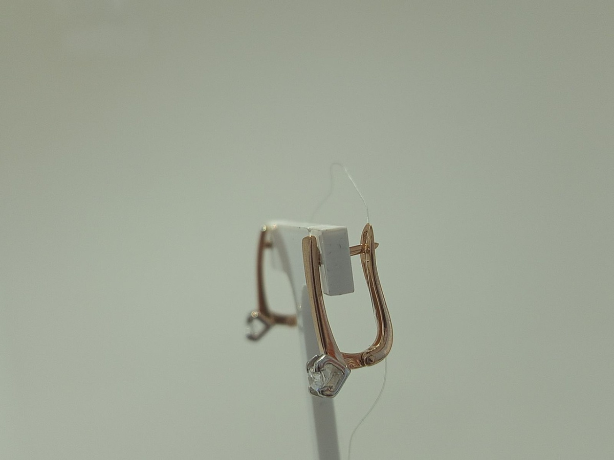 СЕРЬГИ С КАМНЕМ (Au 375)