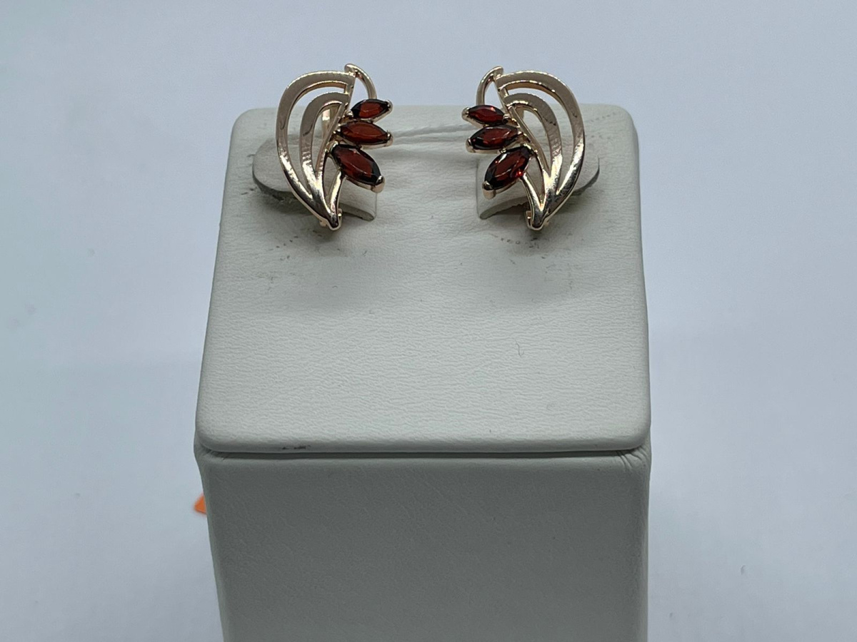 СКМИ585 СЕРЬГИ С КАМНЯМИ (Au 585)