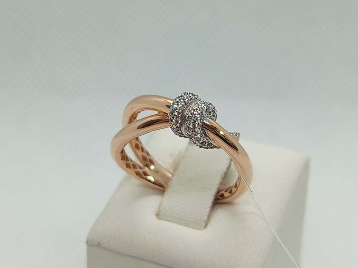 КОЛЬЦО С КАМНЯМИ (Au 585)