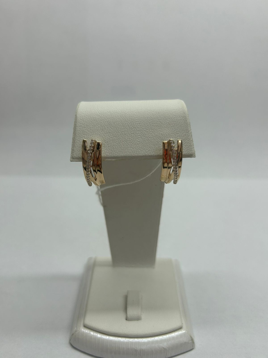 СКМИ585 СЕРЬГИ С КАМНЯМИ (Au 585)