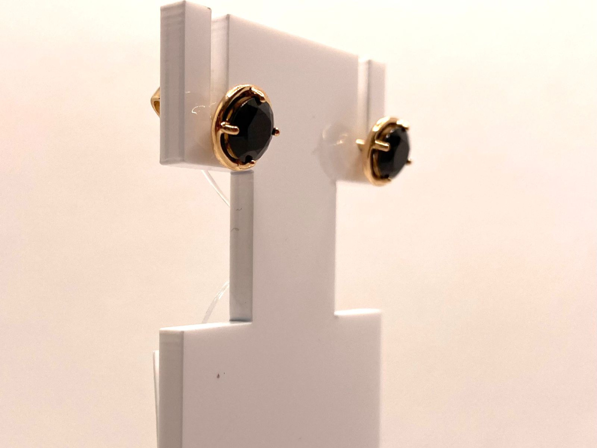 СЕРЬГИ ПУСЕТЫ с камнем (Au 585)