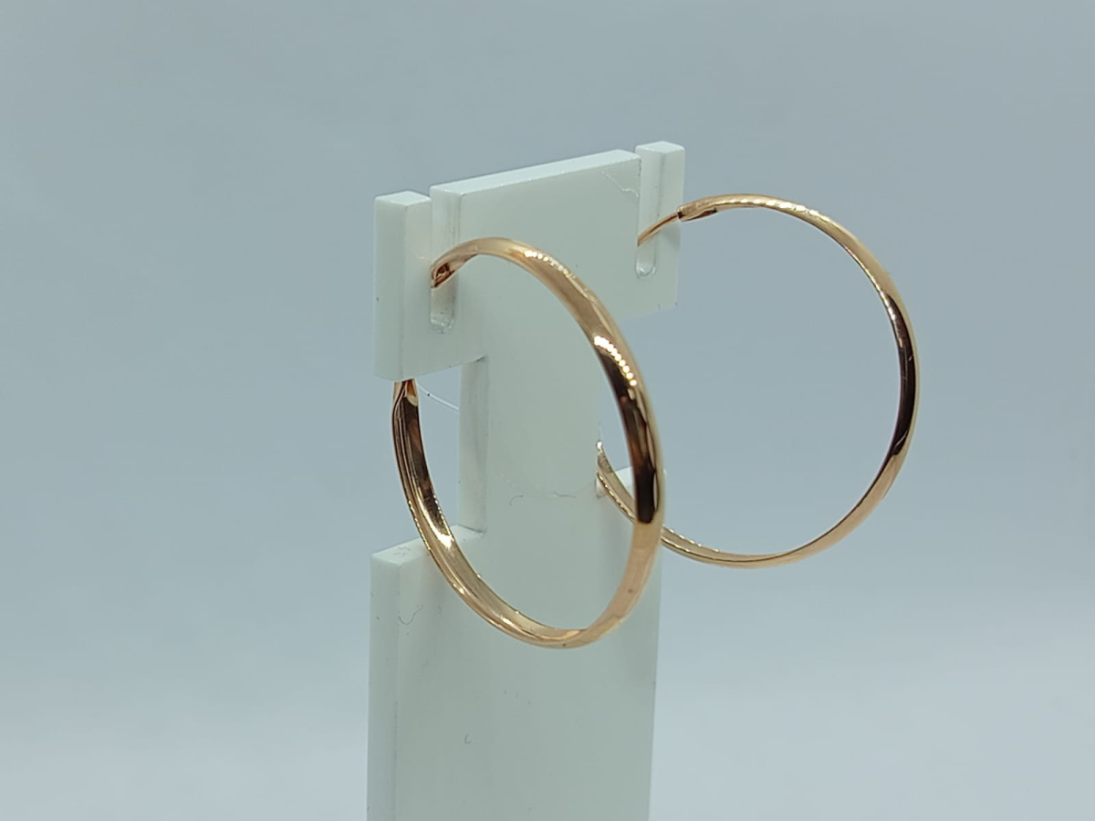 08-1949 СЕРЬГИ КОНГО без камня (Au 585)