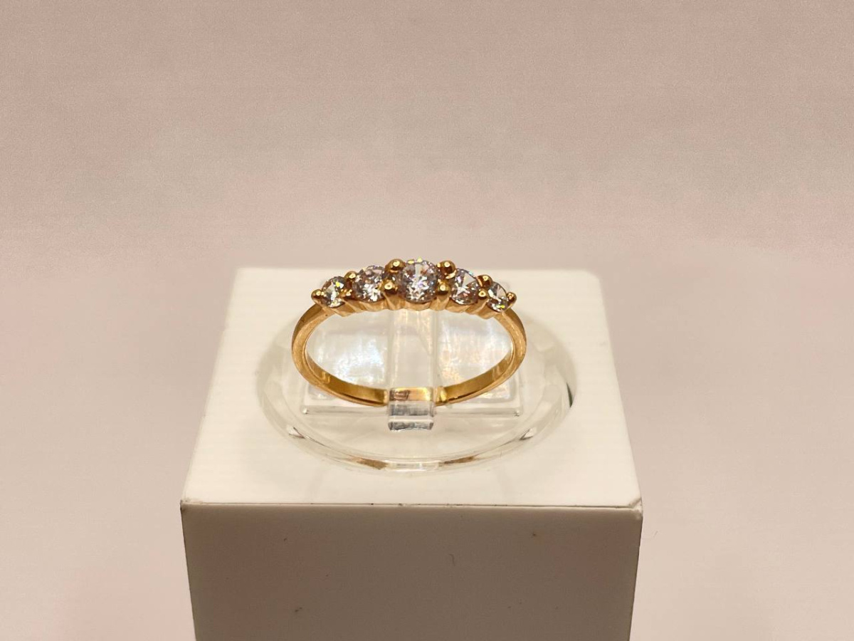 КОЛЬЦО С КАМНЯМИ (Au 585)