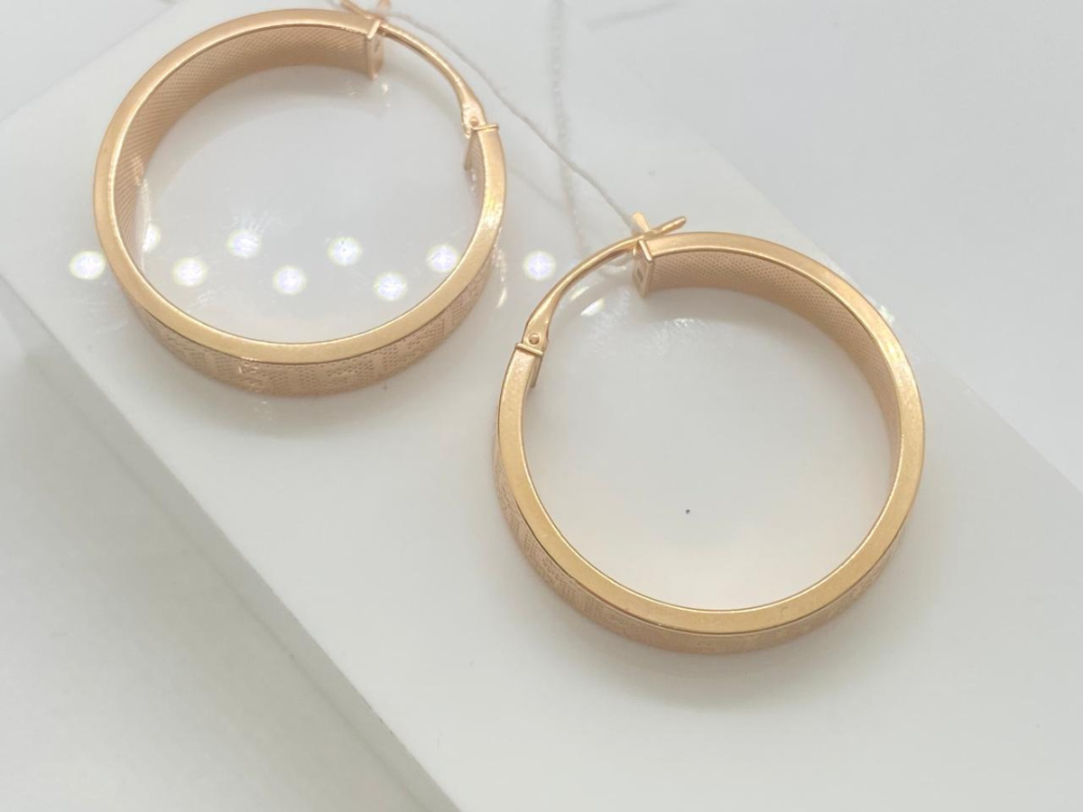 СЕРЬГИ БЕЗ КАМНЯ (Au 585)