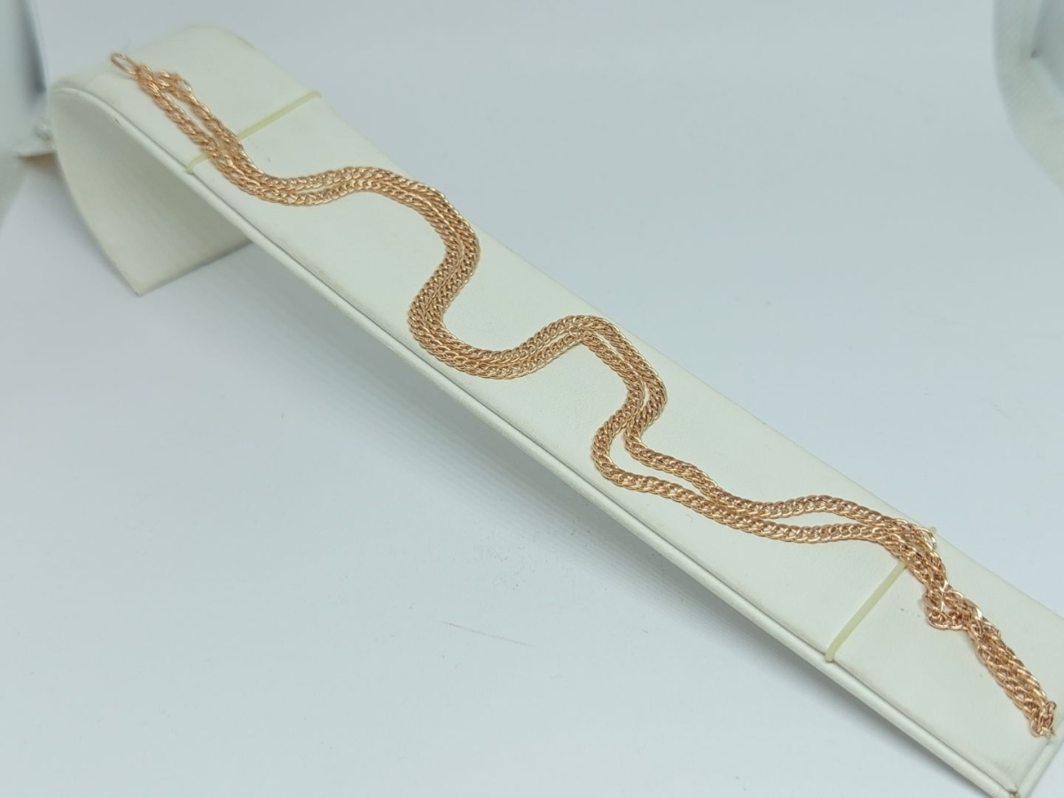 ЦЕПЬ ПУСТОТЕЛАЯ Ромб двойной (Au 585)