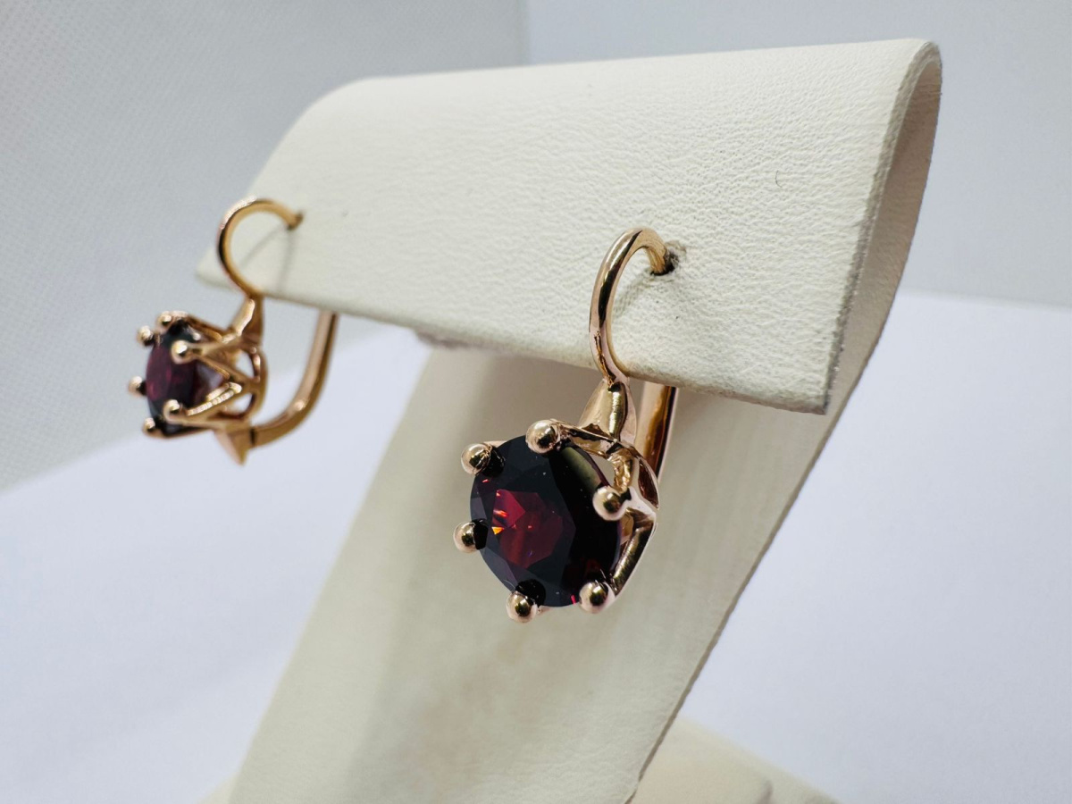 СЕРЬГИ С КАМНЕМ (Au 585)