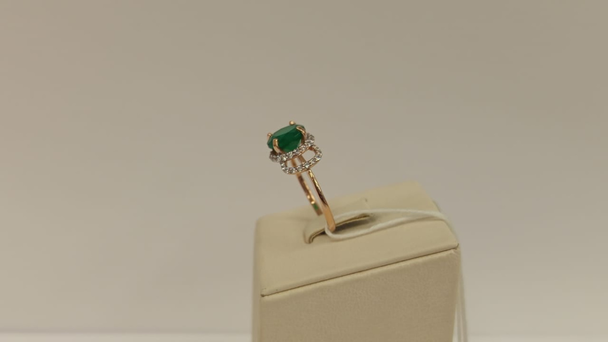 КОЛКМИ585 КОЛЬЦО С КАМНЯМИ (Au 585)