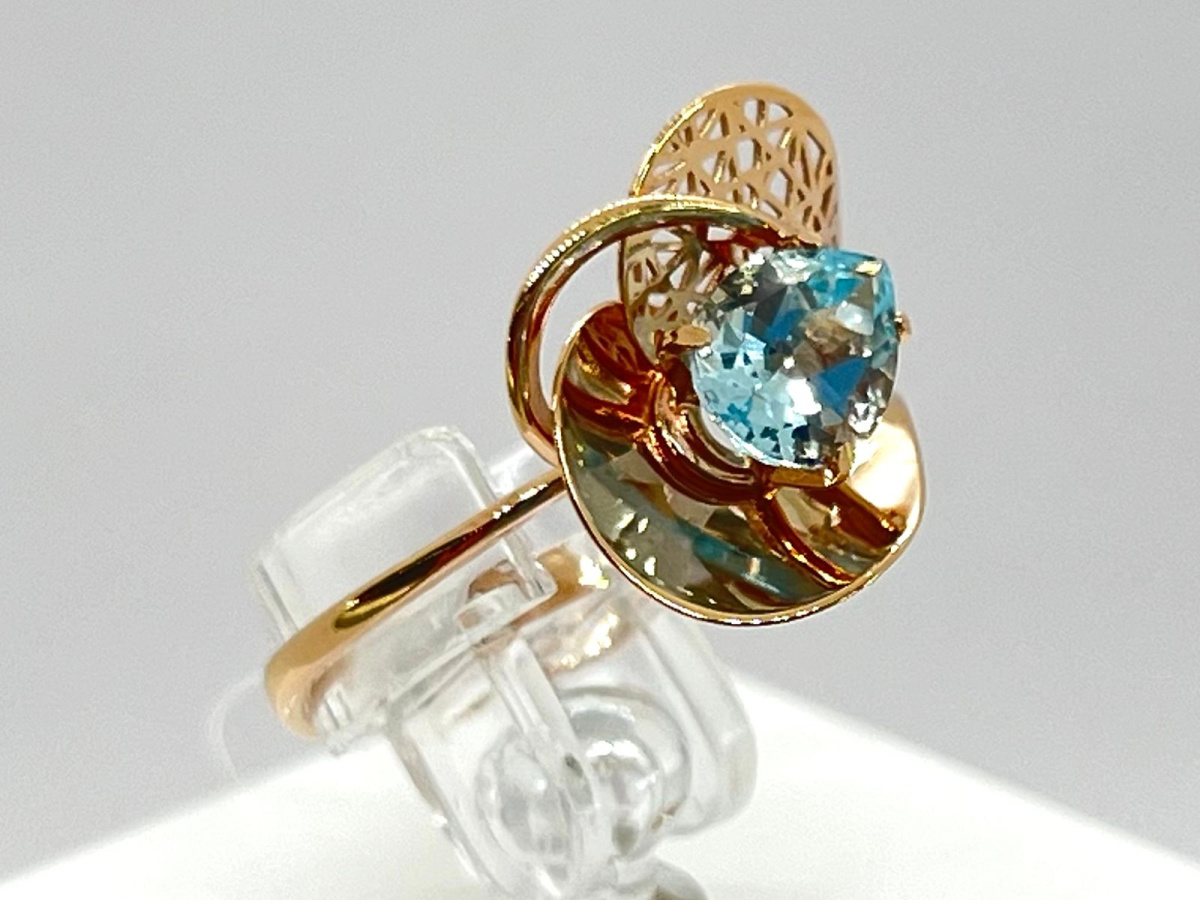 КОЛЬЦО ТОПАЗ (Au 585)