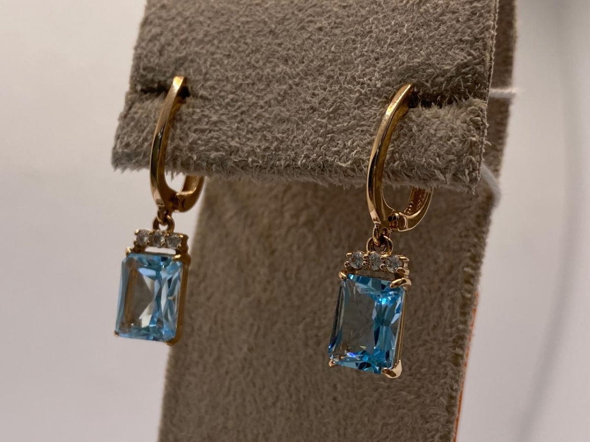 СЕРЬГИ С КАМНЯМИ (Au 585)