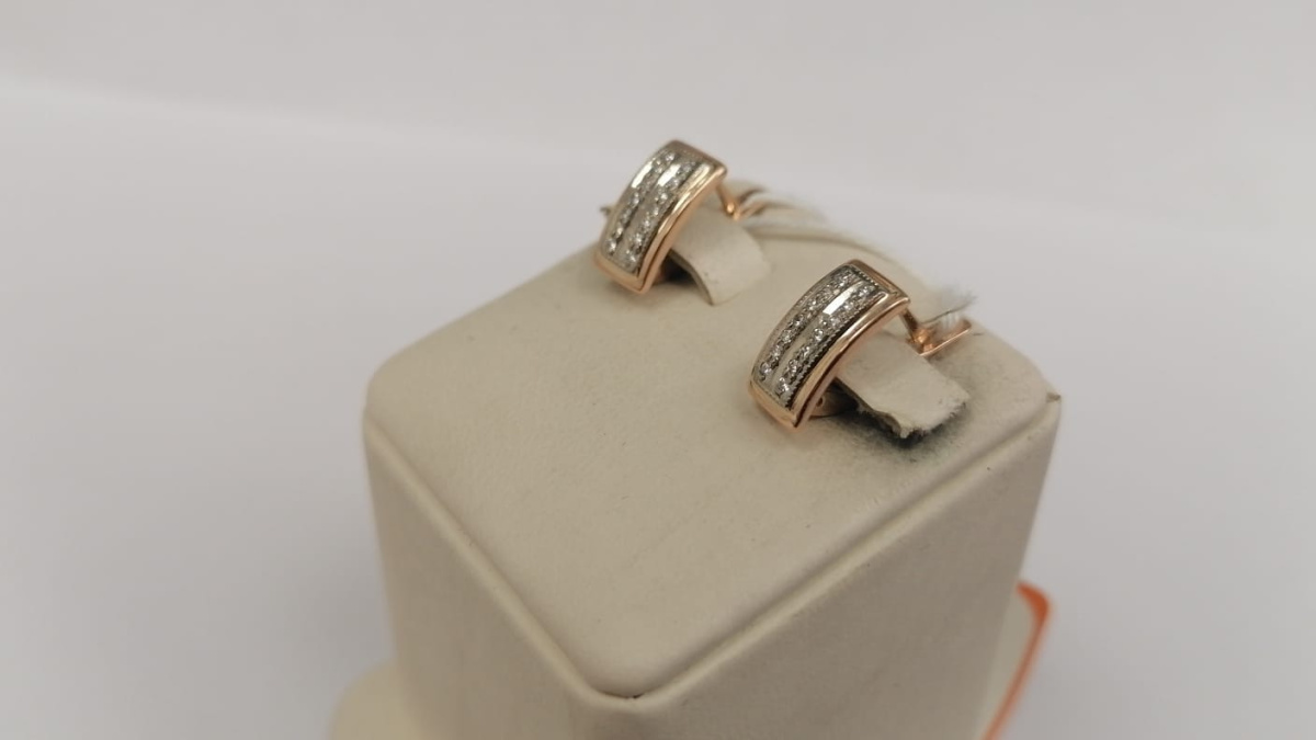 СКМИ585 СЕРЬГИ С КАМНЯМИ (Au 585)