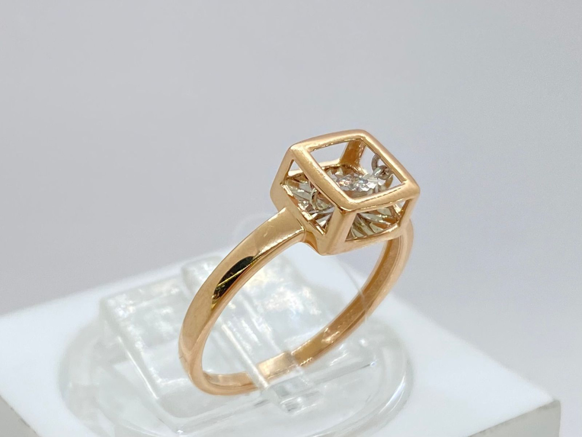 01-11-5704-11-00 КОЛЬЦО БРИЛЛИАНТ (Au 585)