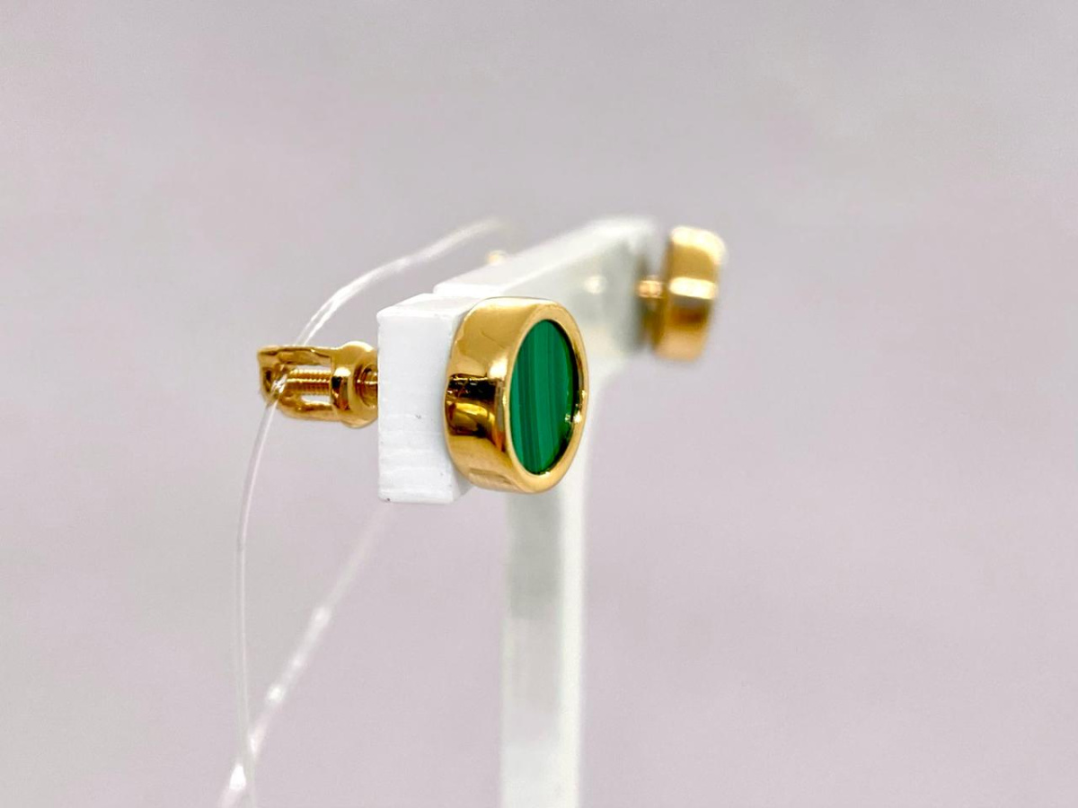 СЕРЬГИ ПУСЕТЫ с камнем (Au 585)