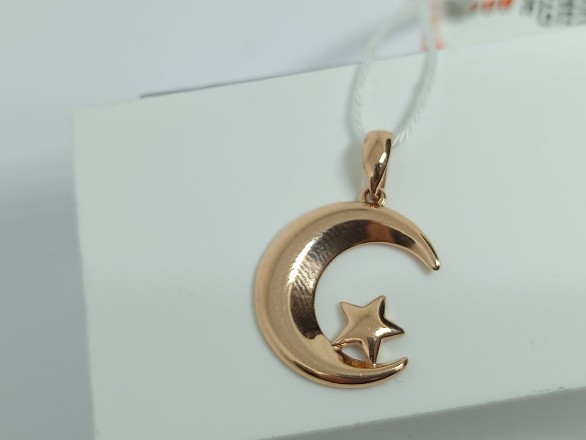 ПОДВЕСКА ПОЛУМЕСЯЦ БЕЗ КАМНЯ (Au 585)