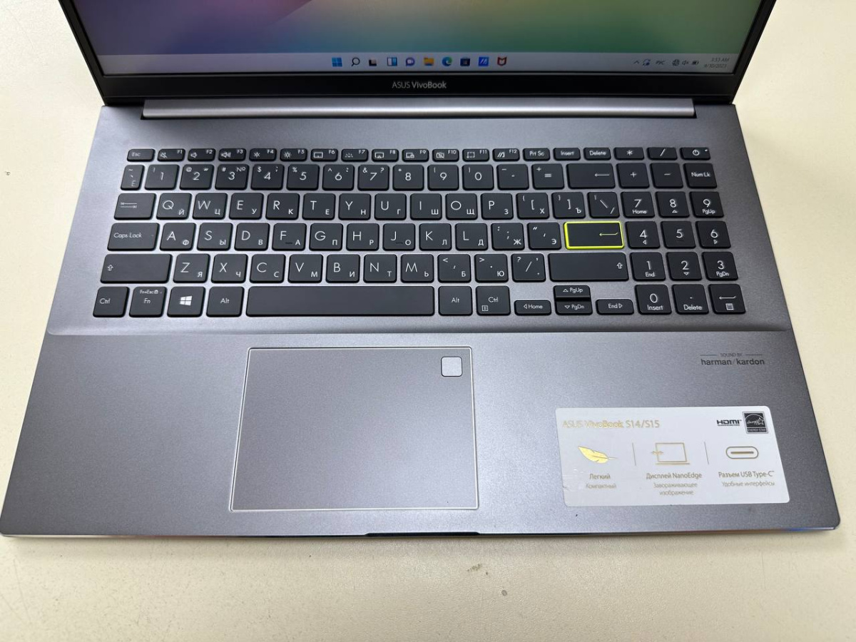 Ноутбук ASUS; Core i5-1135G7, Intel iris XE Graphics, 8 Гб, 512 GB, Нет