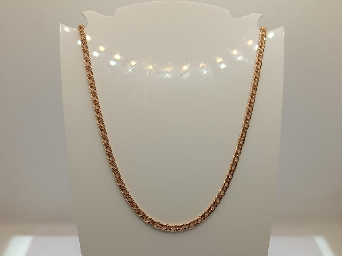 ЦЕПЬ ПУСТОТЕЛАЯ Ромб двойной (Au 585)