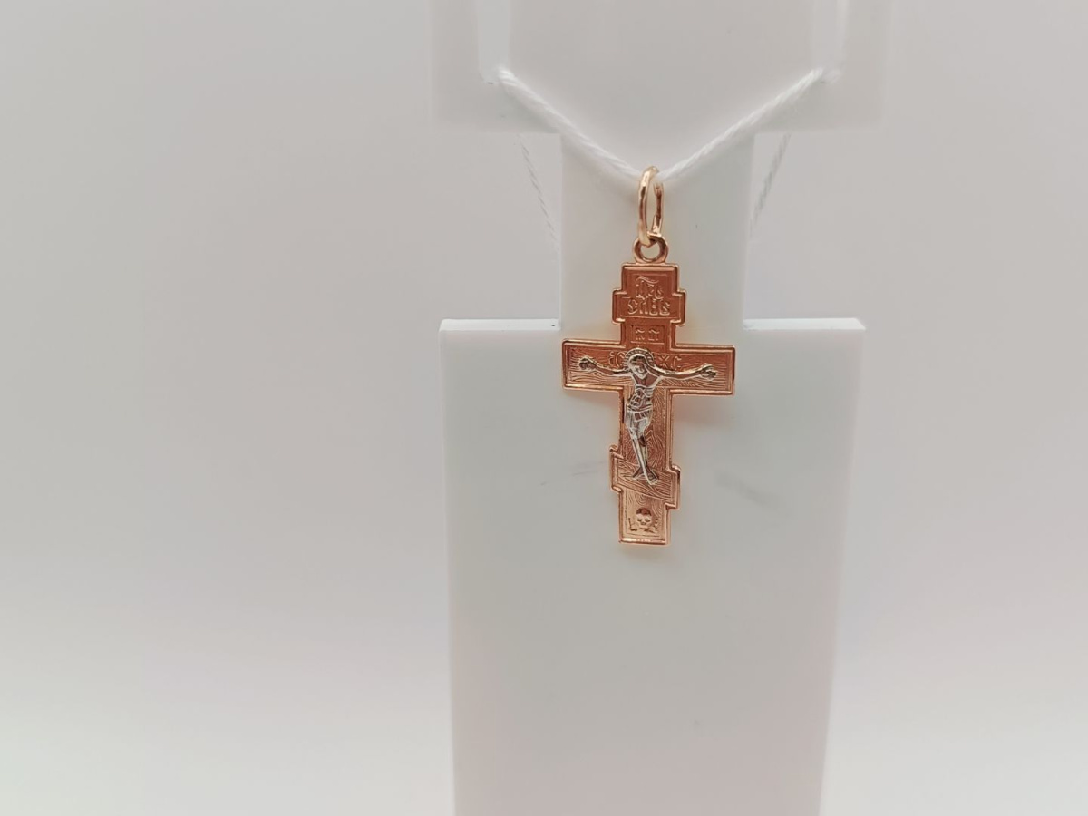 ПОДВЕСКА КРЕСТ БЕЗ КАМНЯ (Au 585)