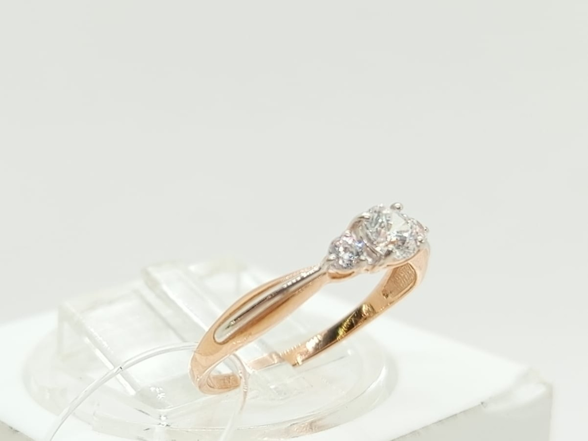 КОЛЬЦО С КАМНЯМИ (Au 585)