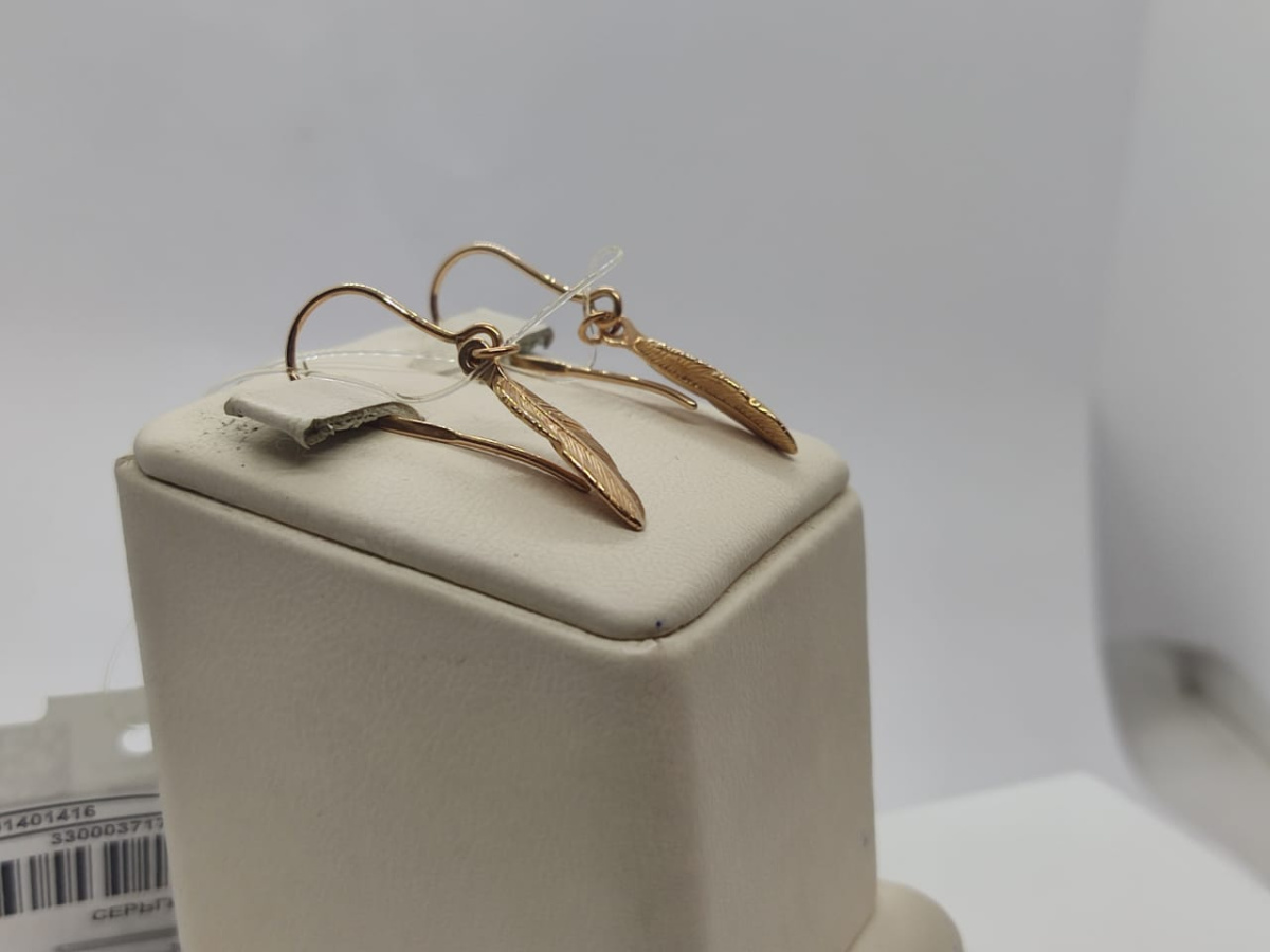 СЕРЬГИ БЕЗ КАМНЯ (Au 585)