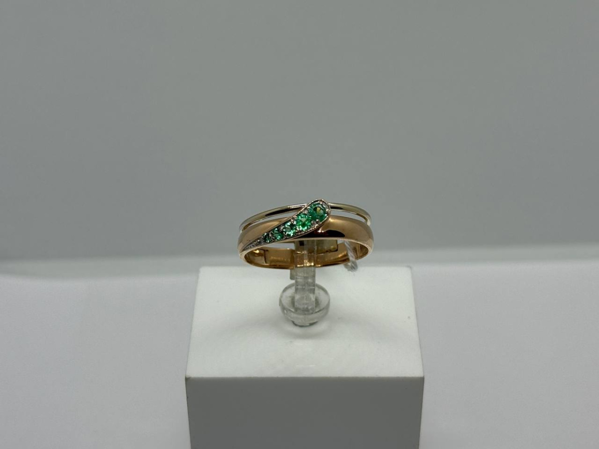 КОЛЬЦО С КАМНЯМИ (Au 585)