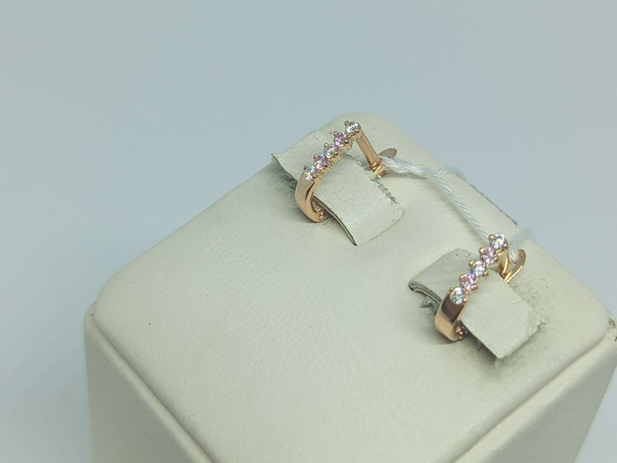 СКМИ585 СЕРЬГИ С КАМНЯМИ (Au 585)