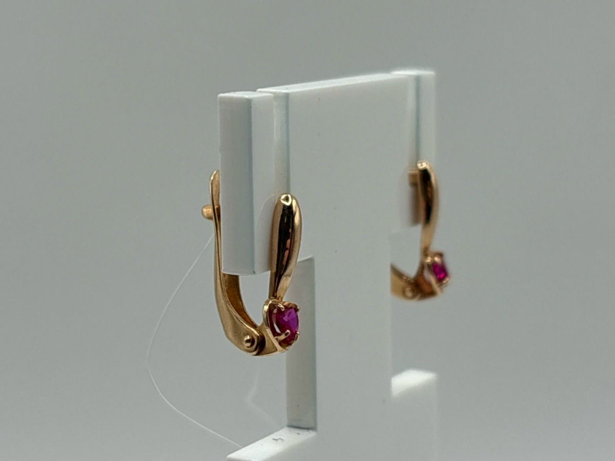 СЕРЬГИ КОРУНД (Au 585)