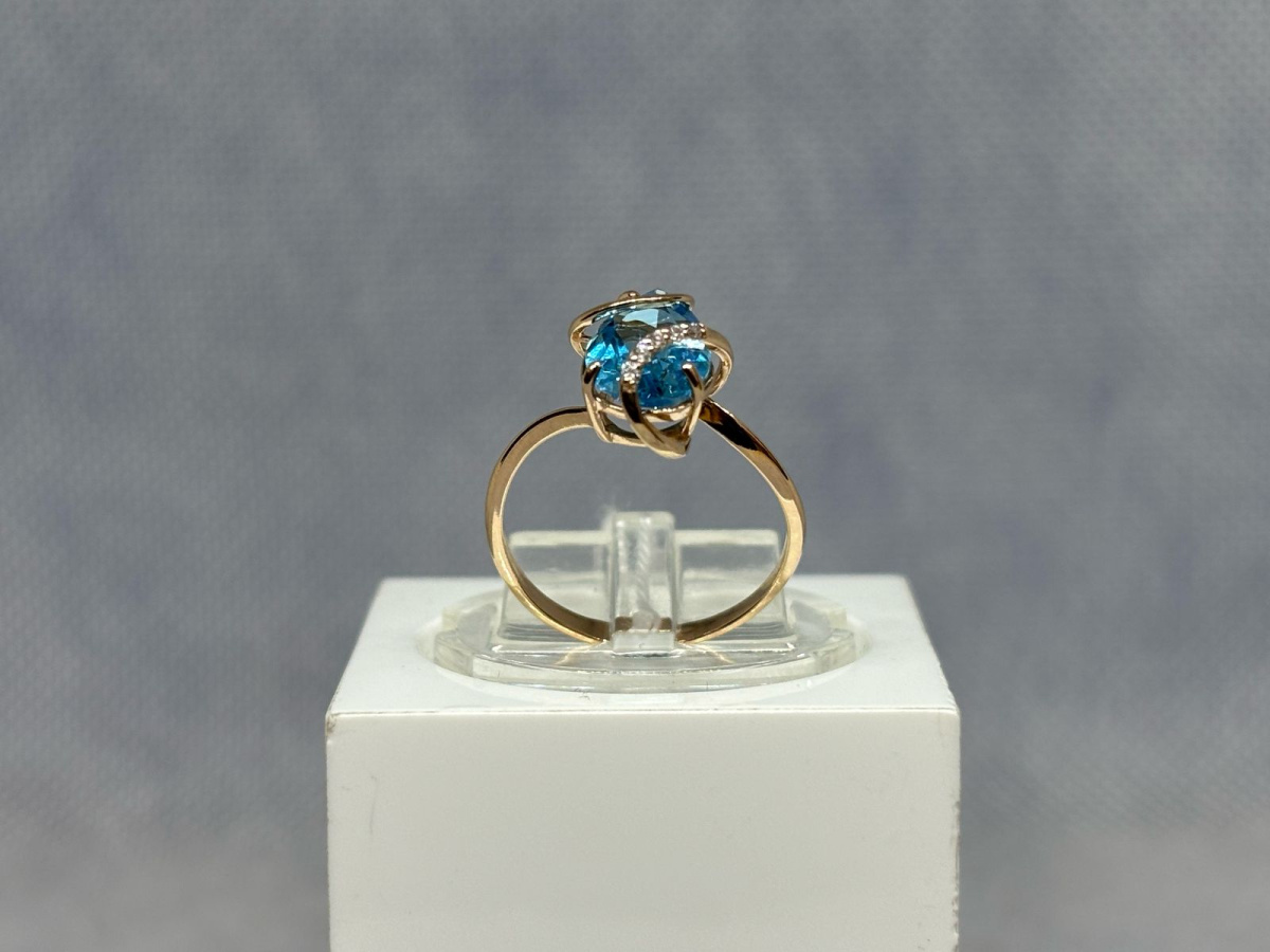 КОЛКМИ585 КОЛЬЦО С КАМНЯМИ (Au 585)